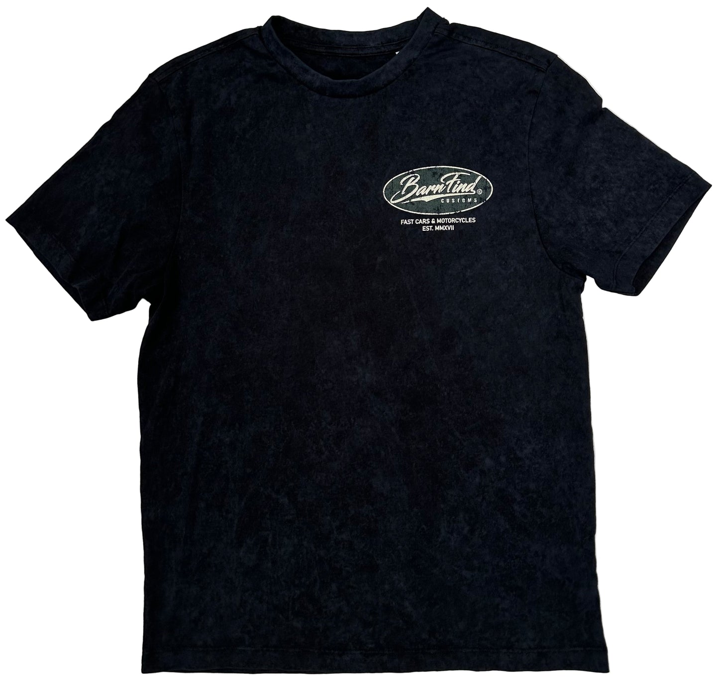 Stone wash oval print tee