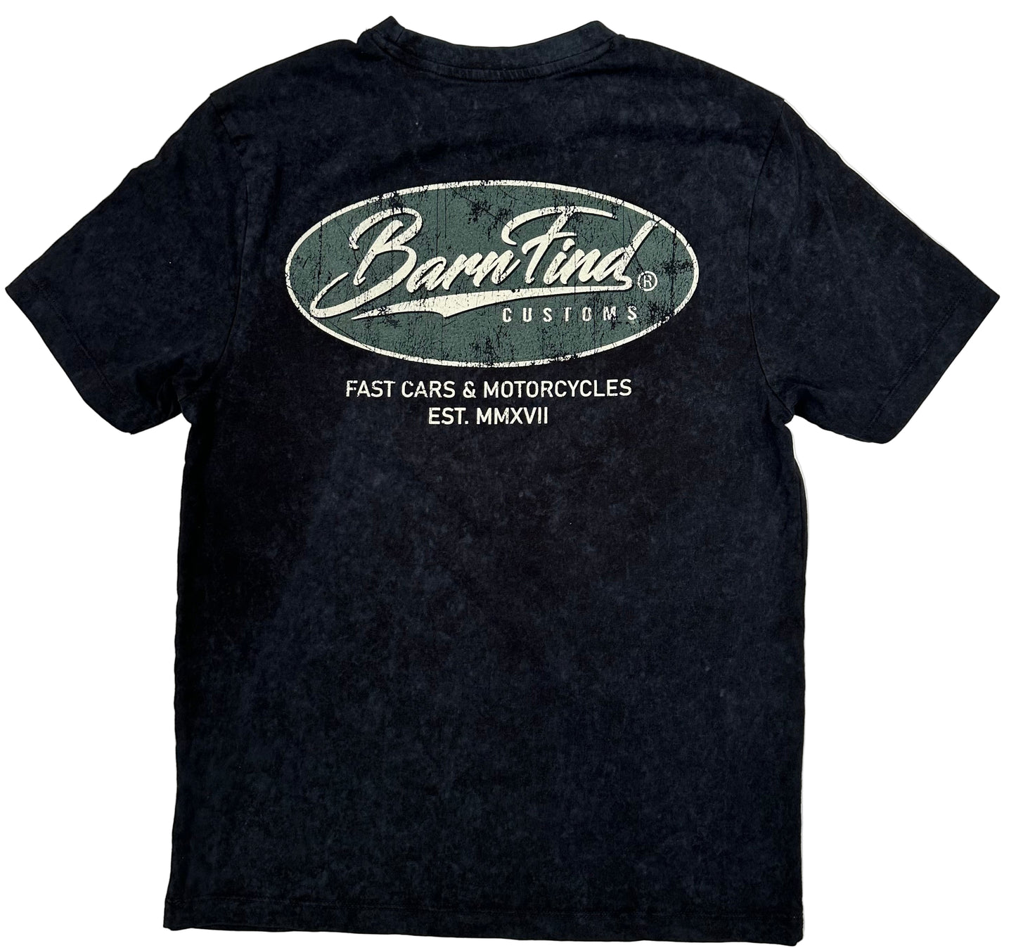 Stone wash oval print tee