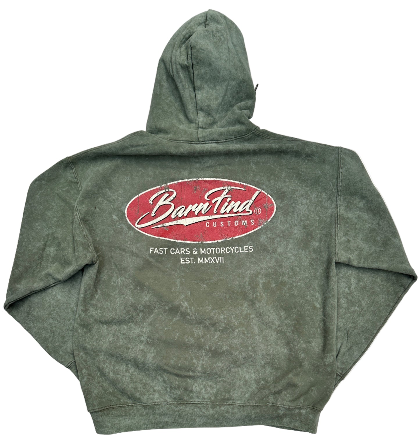 Green oval print vintage hoodie