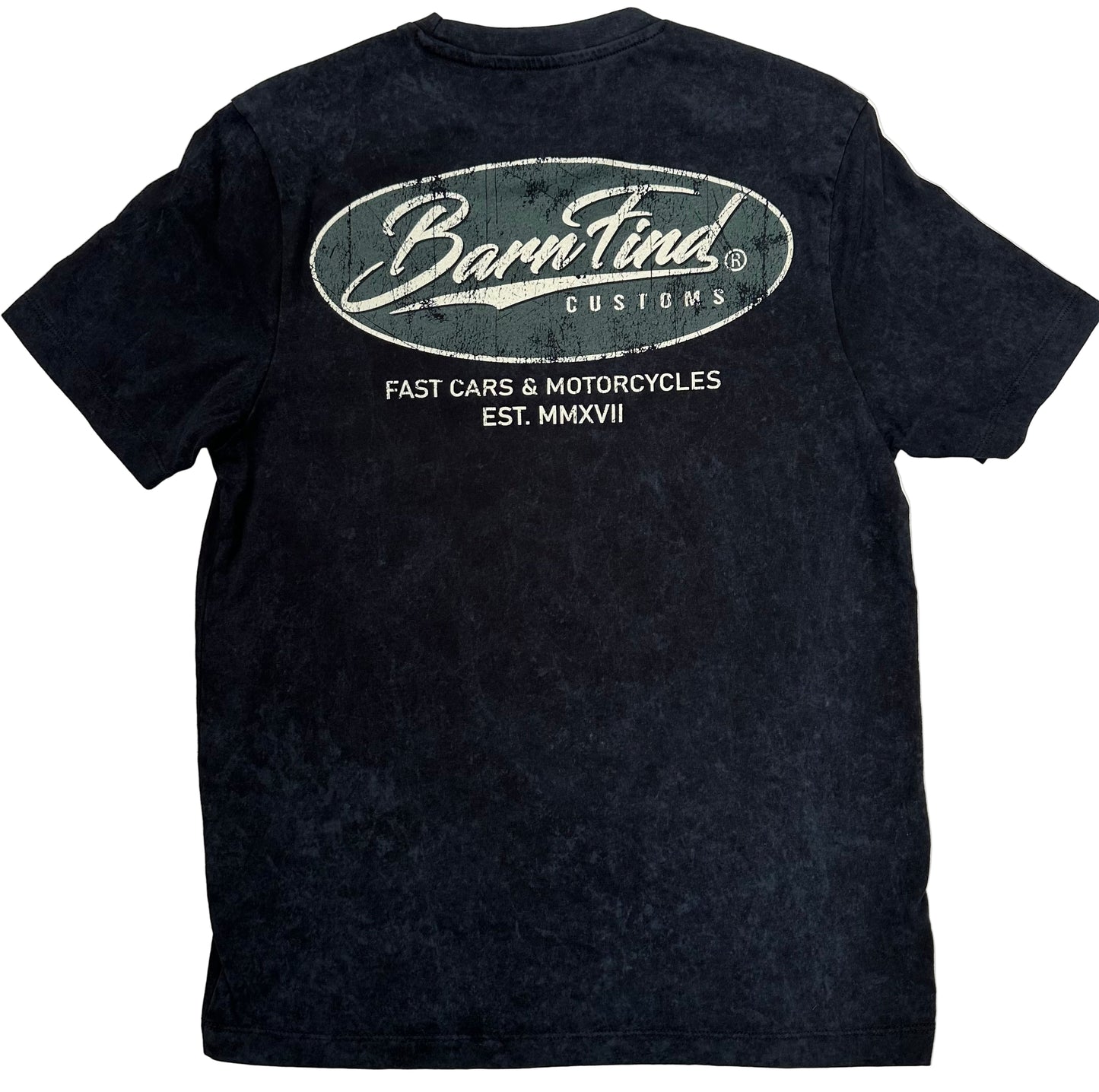 Stone wash oval print tee