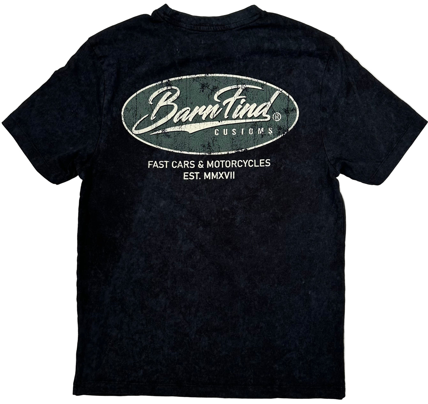 Stone wash oval print tee