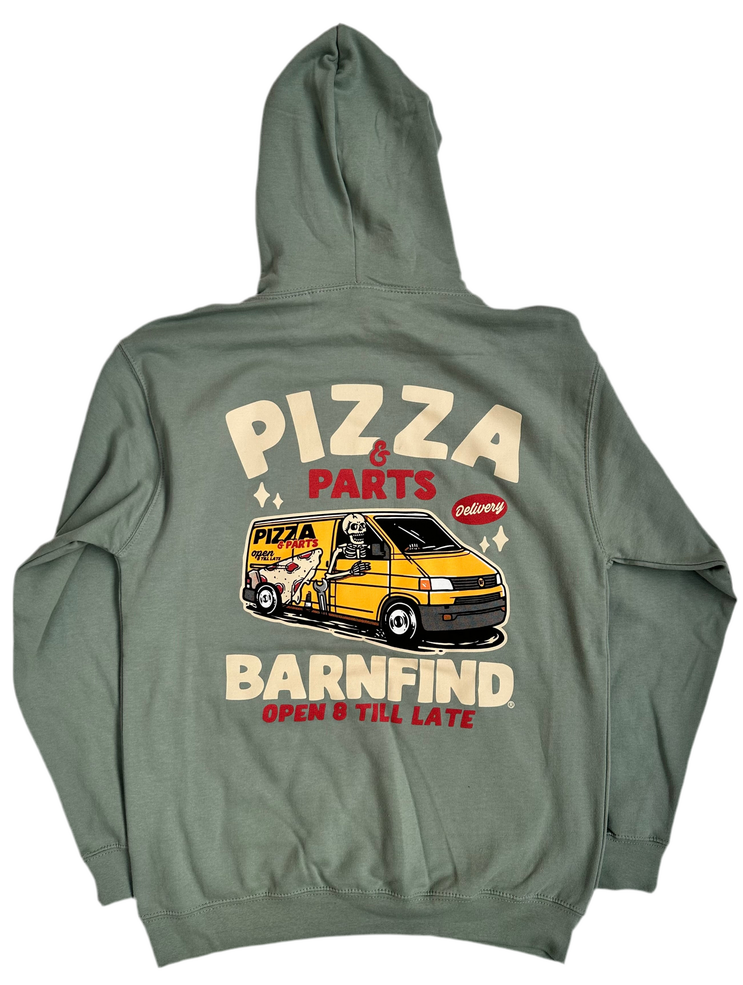 (Copy) Pizza and parts green Hoodie