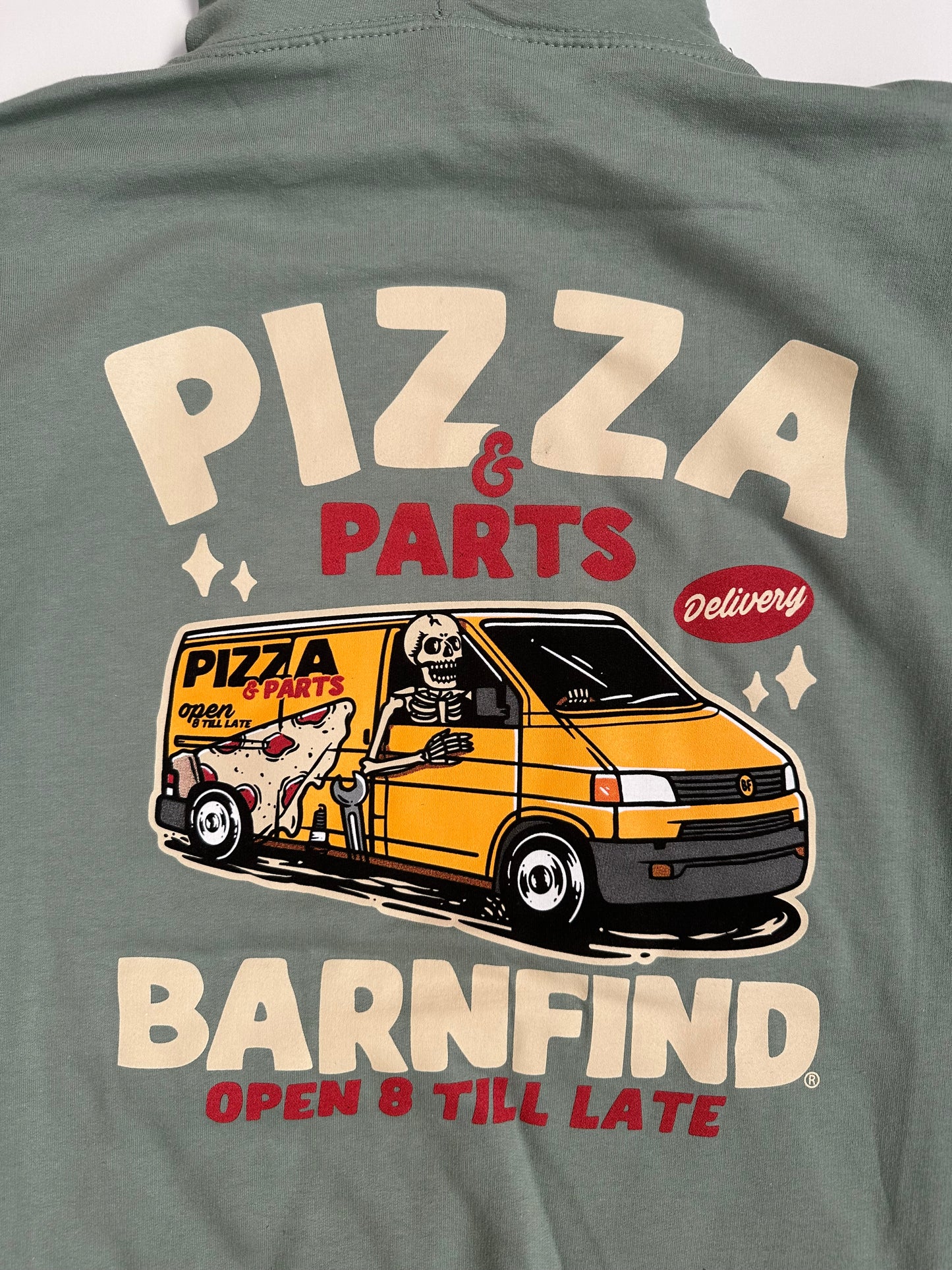 (Copy) Pizza and parts green Hoodie