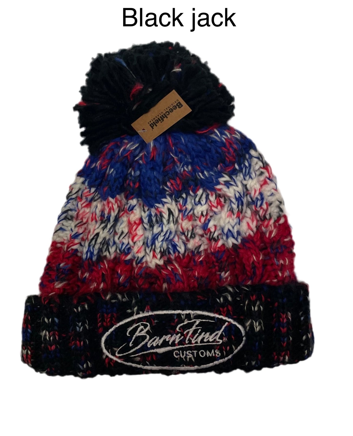 Corkscrew bobble hat