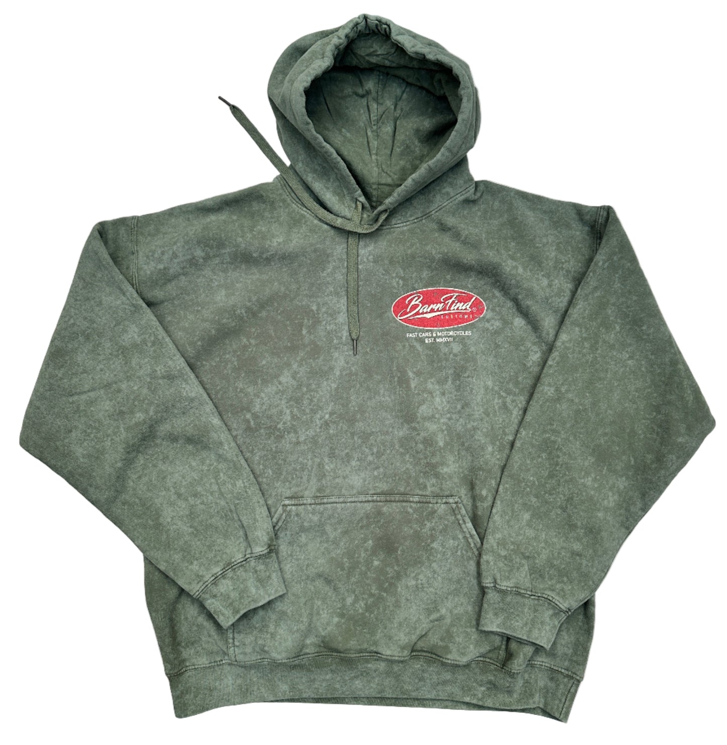 Green oval print vintage hoodie