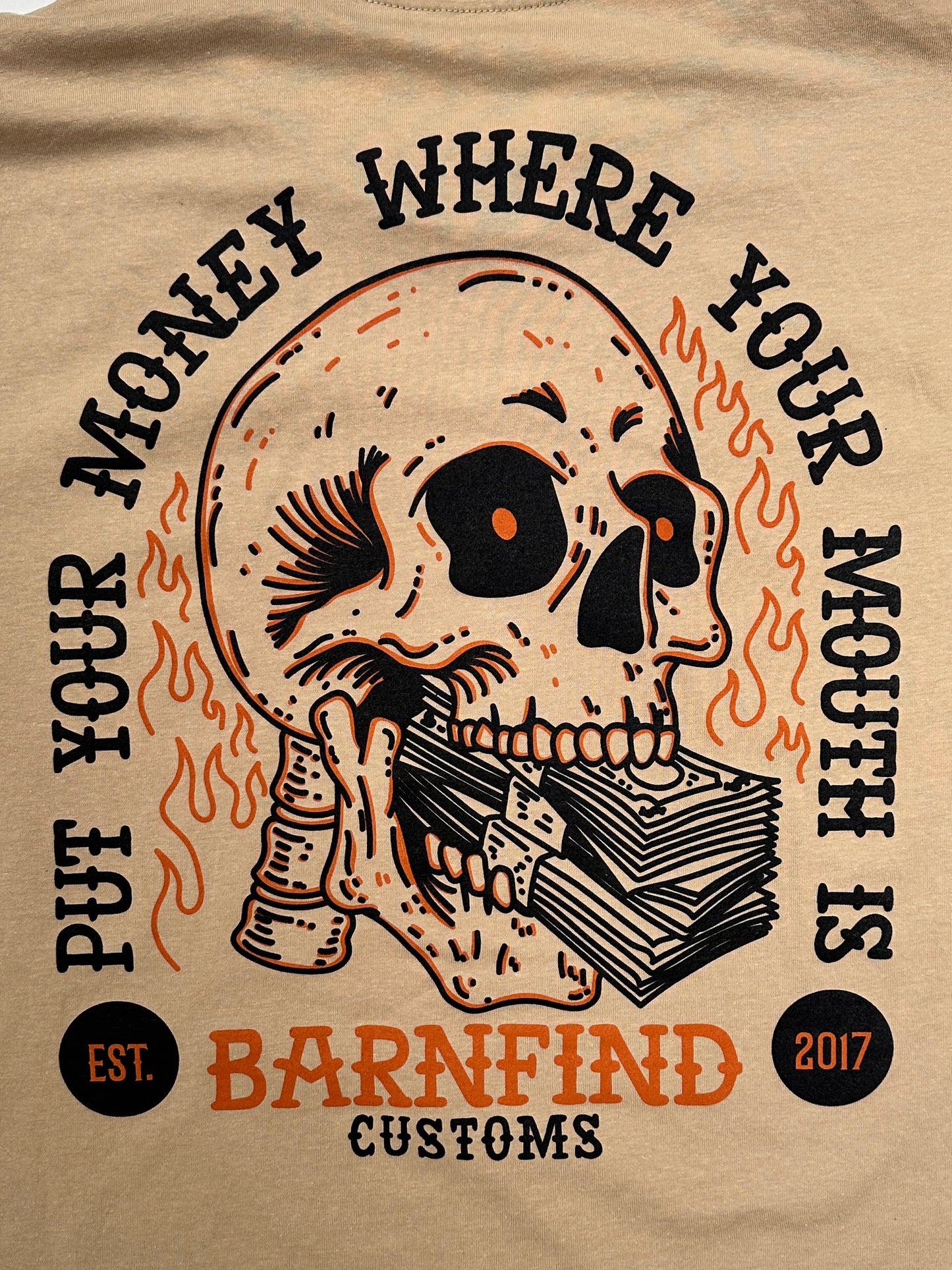 Money where your mouth is sand tee