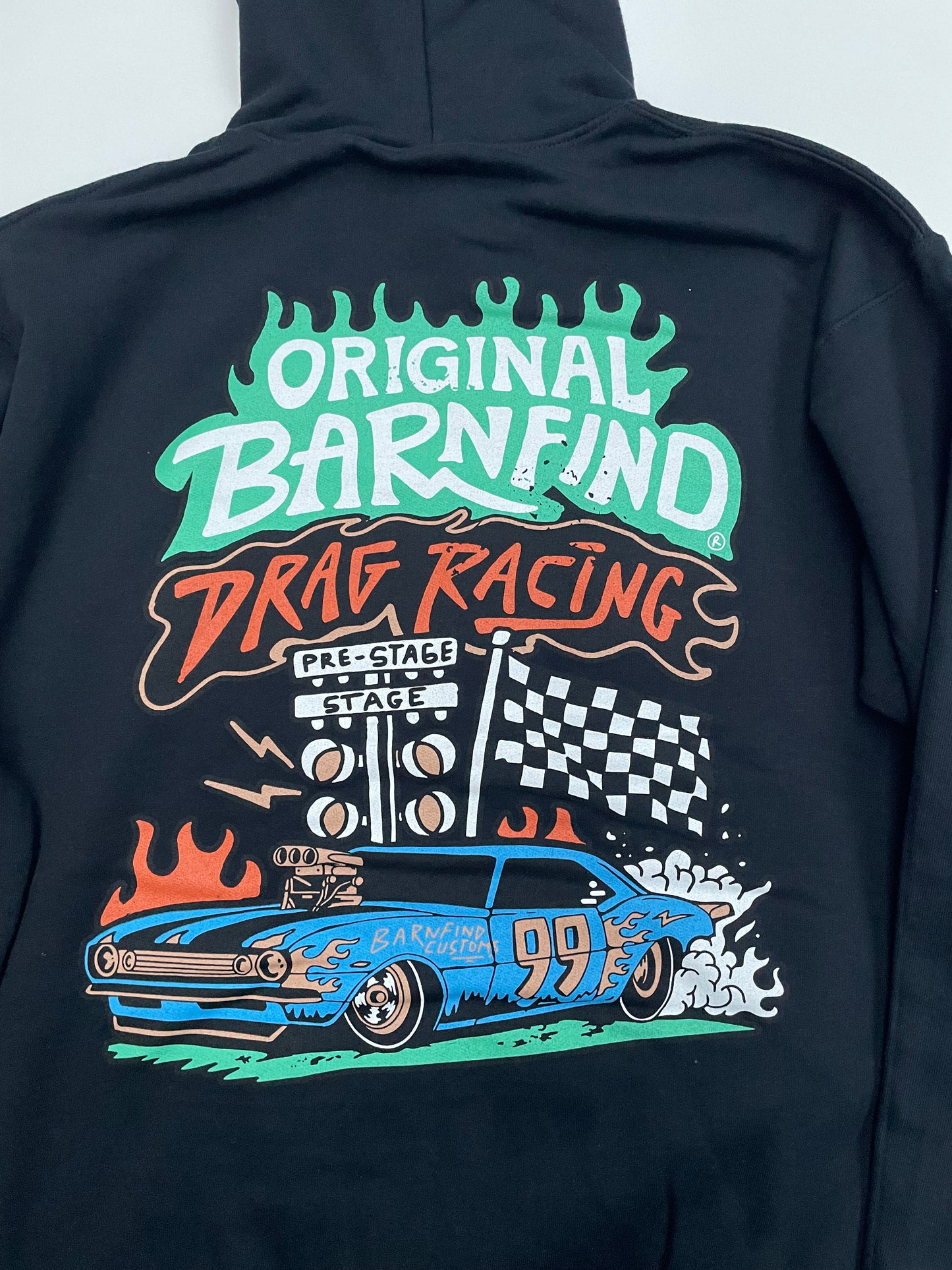 Original Barnfind drag racing hoodie