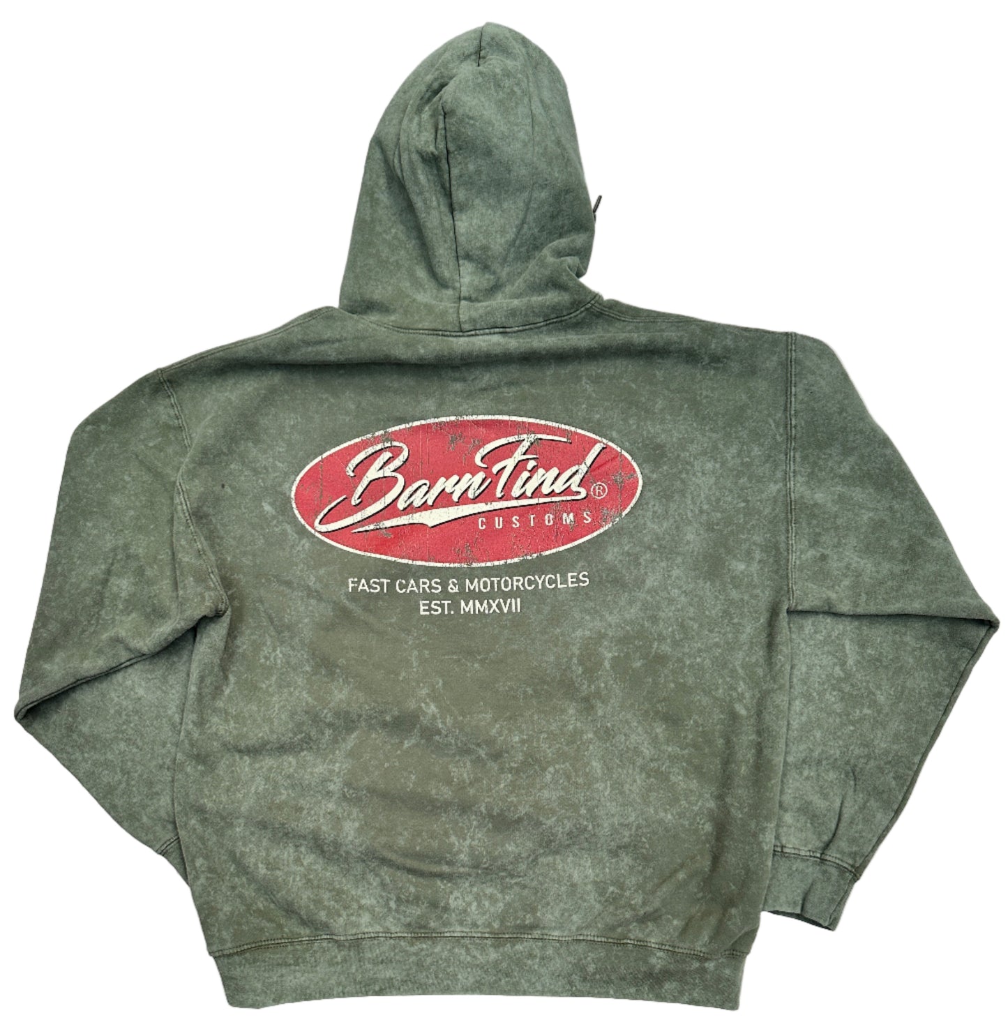 Green oval print vintage hoodie