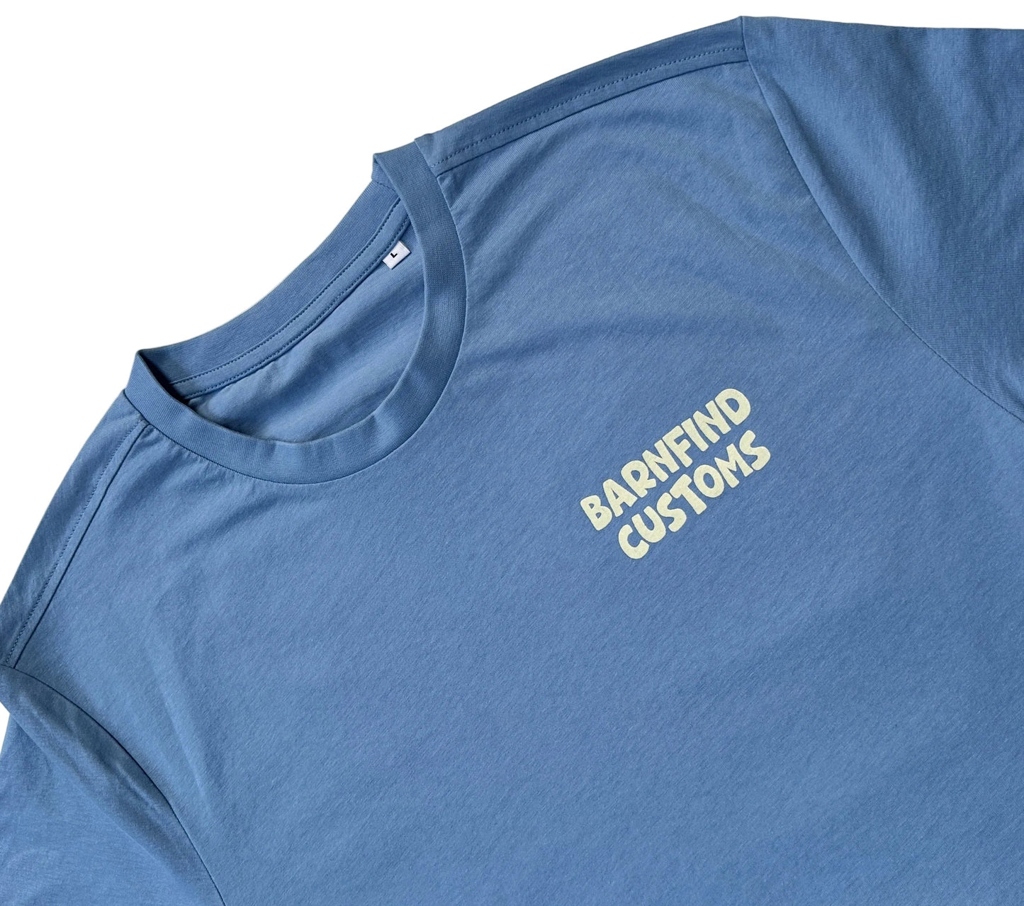 never stop exploring tee (blue)