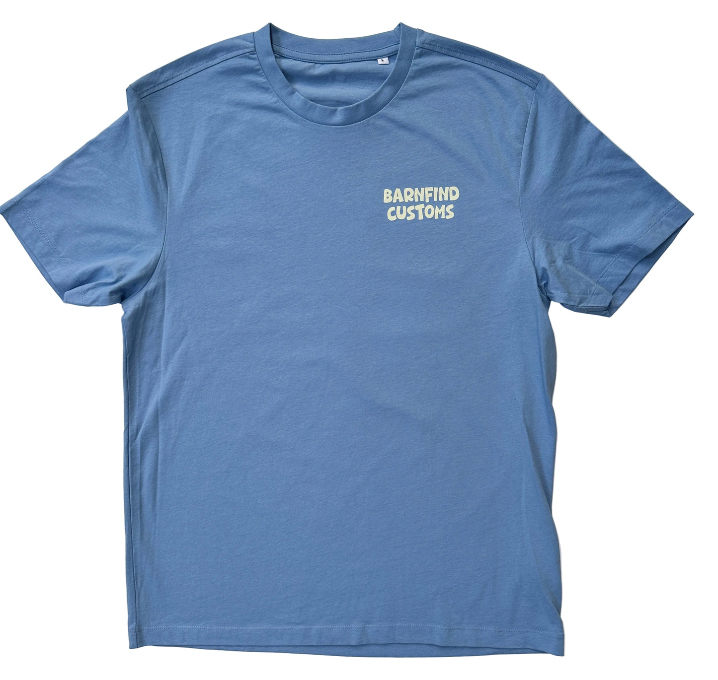 never stop exploring tee (blue)