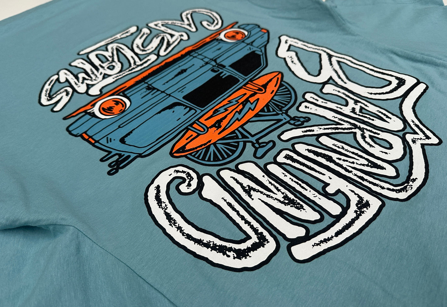 Bikes n Boards Seafoam tee