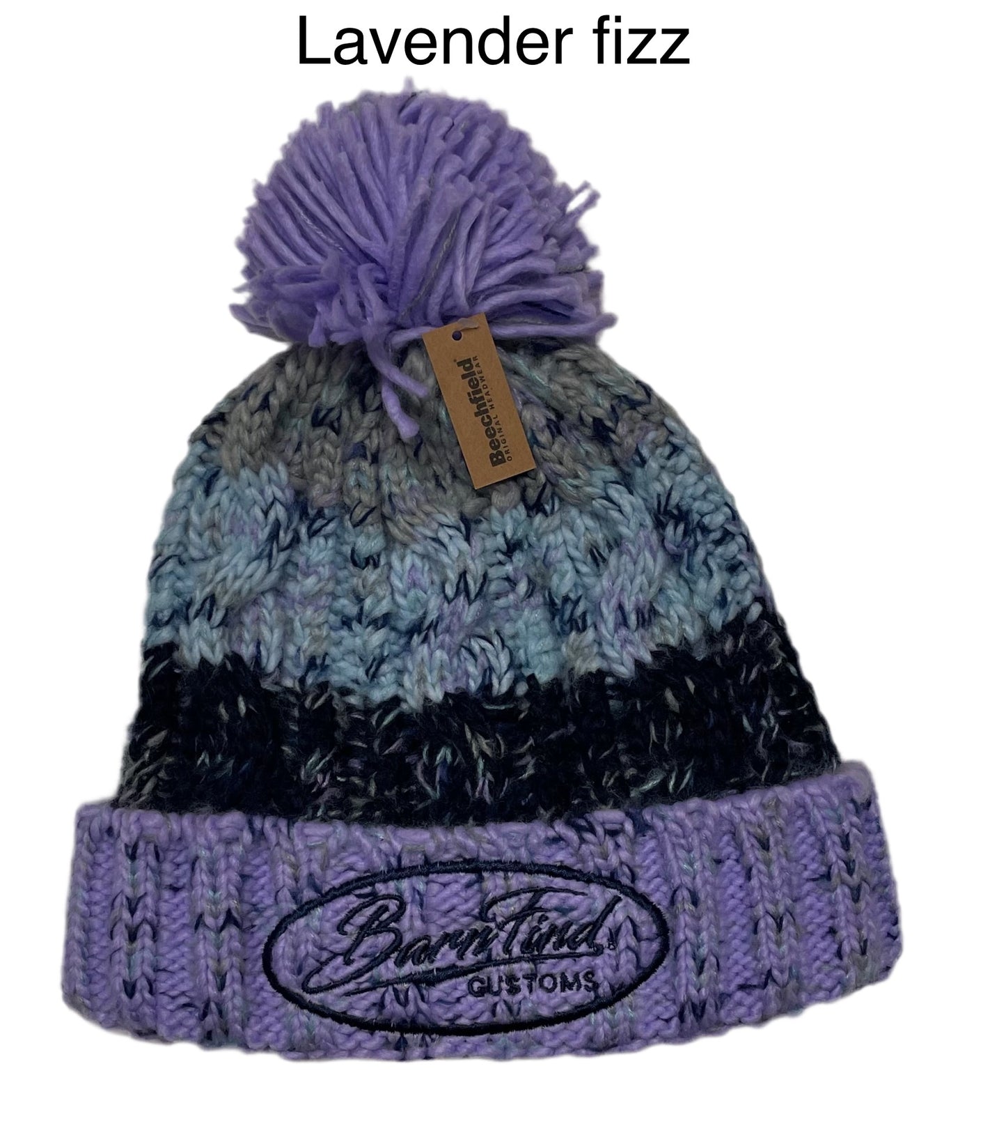 Corkscrew bobble hat