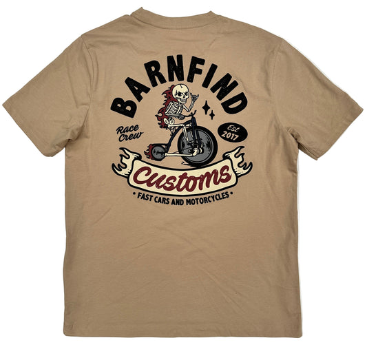 Beige t-shirt with a graphic design