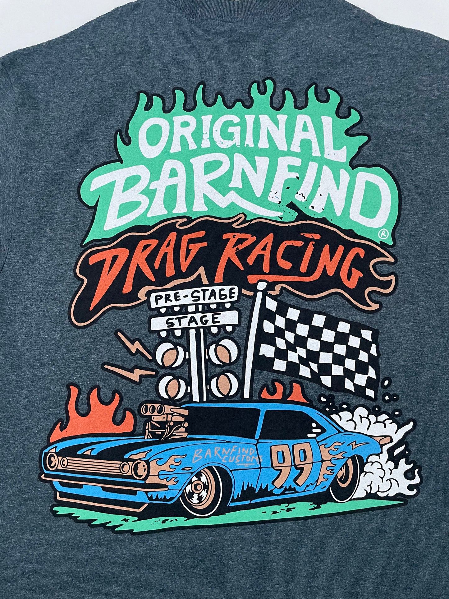 Original Barnfind drag racing tshirt