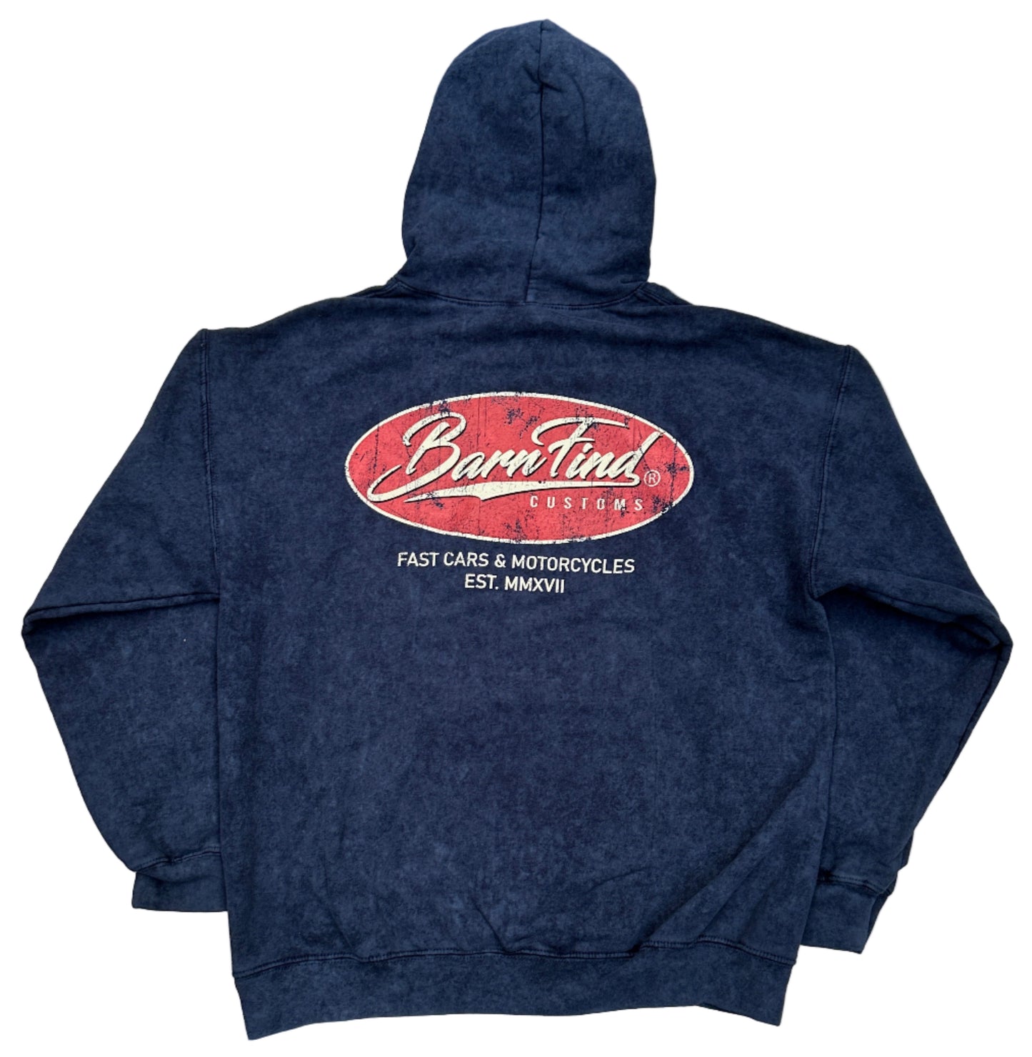 Navy oval print vintage hoodie