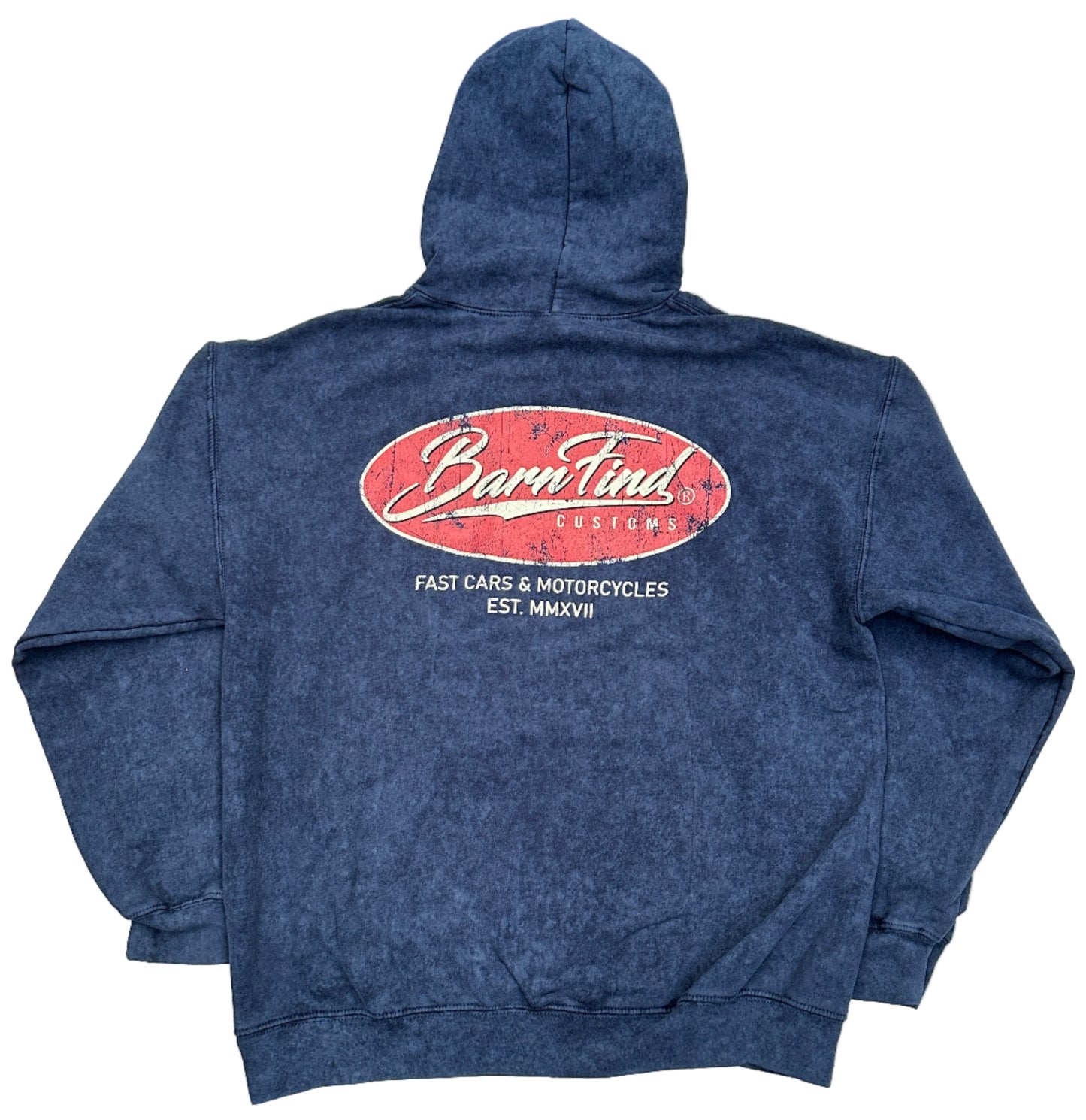 Navy oval print vintage hoodie