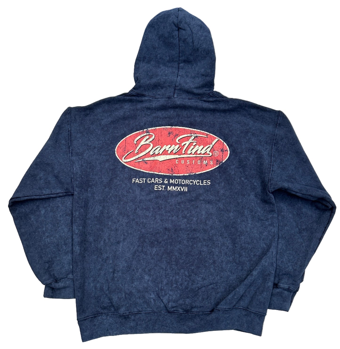 Navy oval print vintage hoodie
