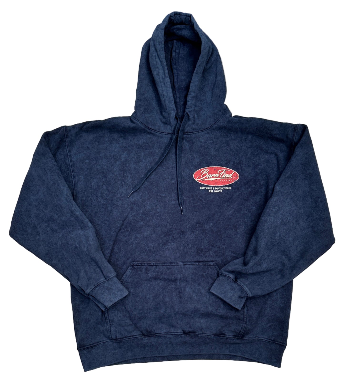 Navy oval print vintage hoodie